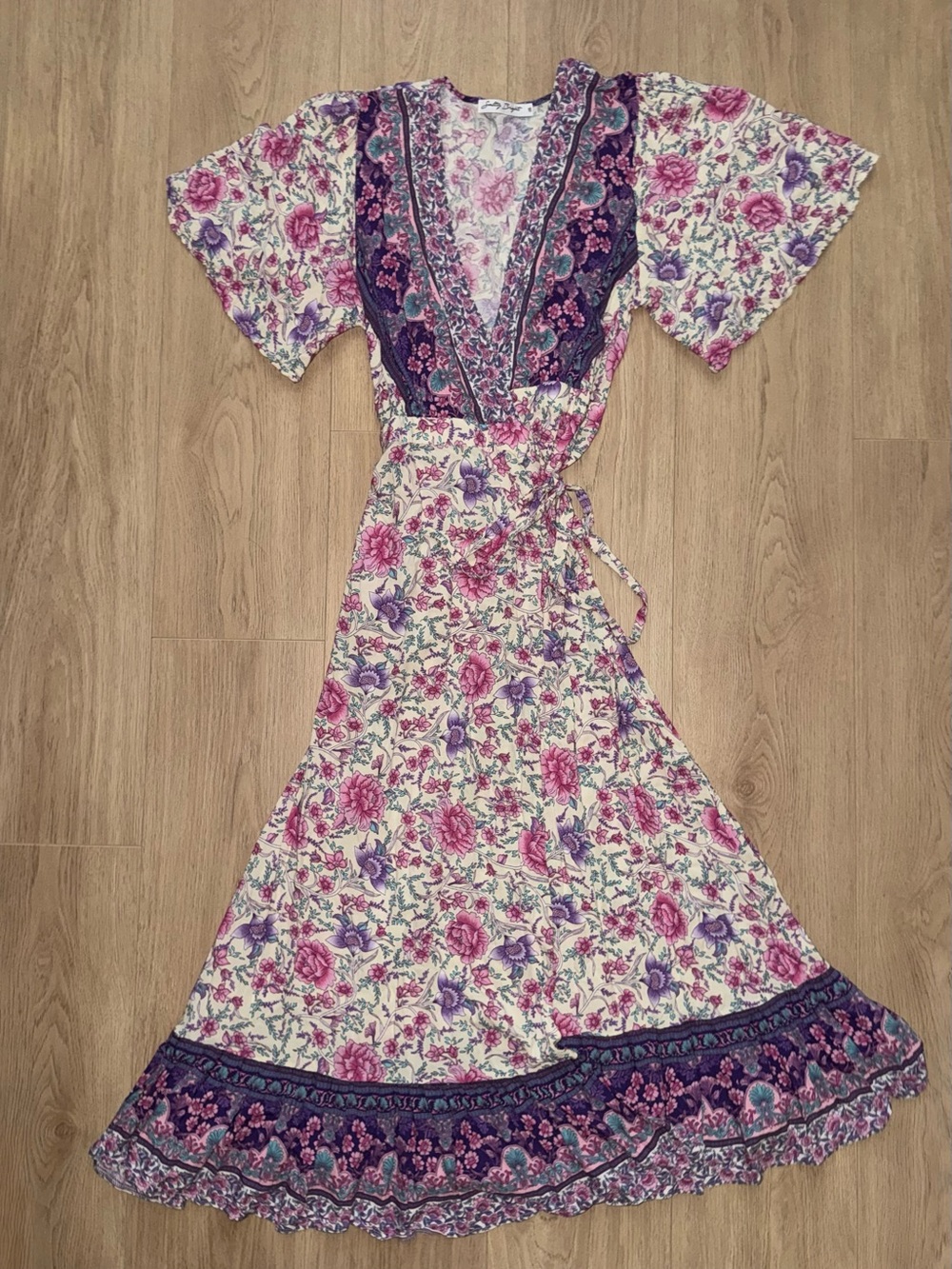 SALTY BRIGHT Floral‎ Maxi Wrap Dress